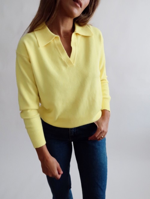 Jersey Basic Polo Amarillo