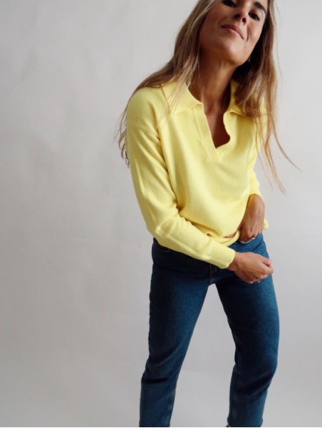 Jersey Basic Polo Amarillo